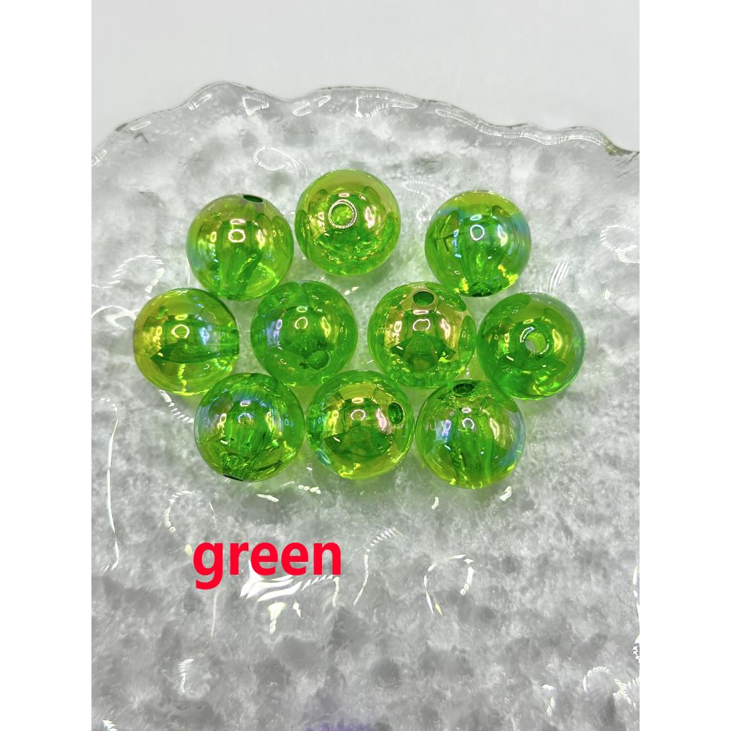 UV Coating See Thru Glossy Solid Color Acrylic Beads 16mm CM