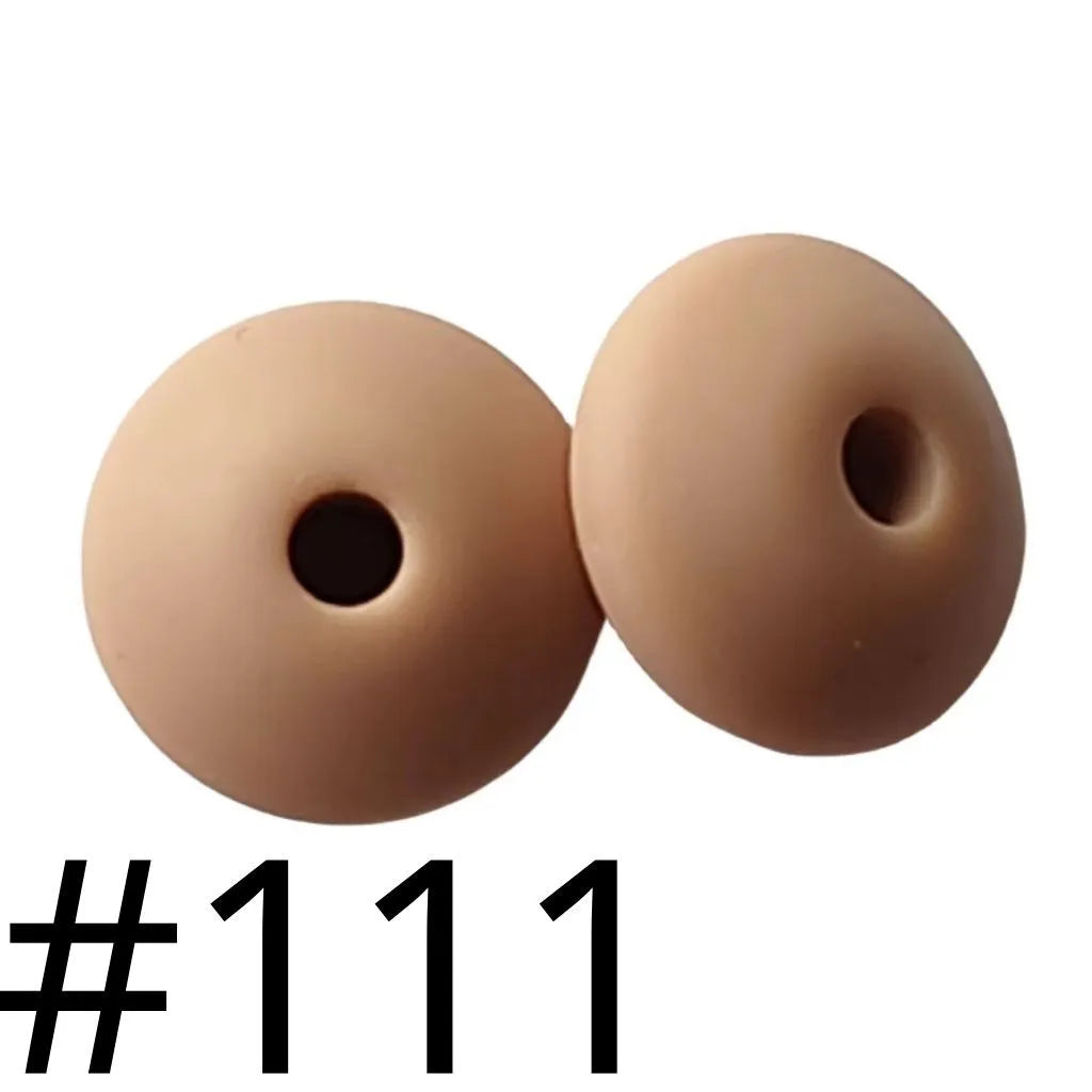 Silicone Lentil Beads Spacers Saucers 12mm