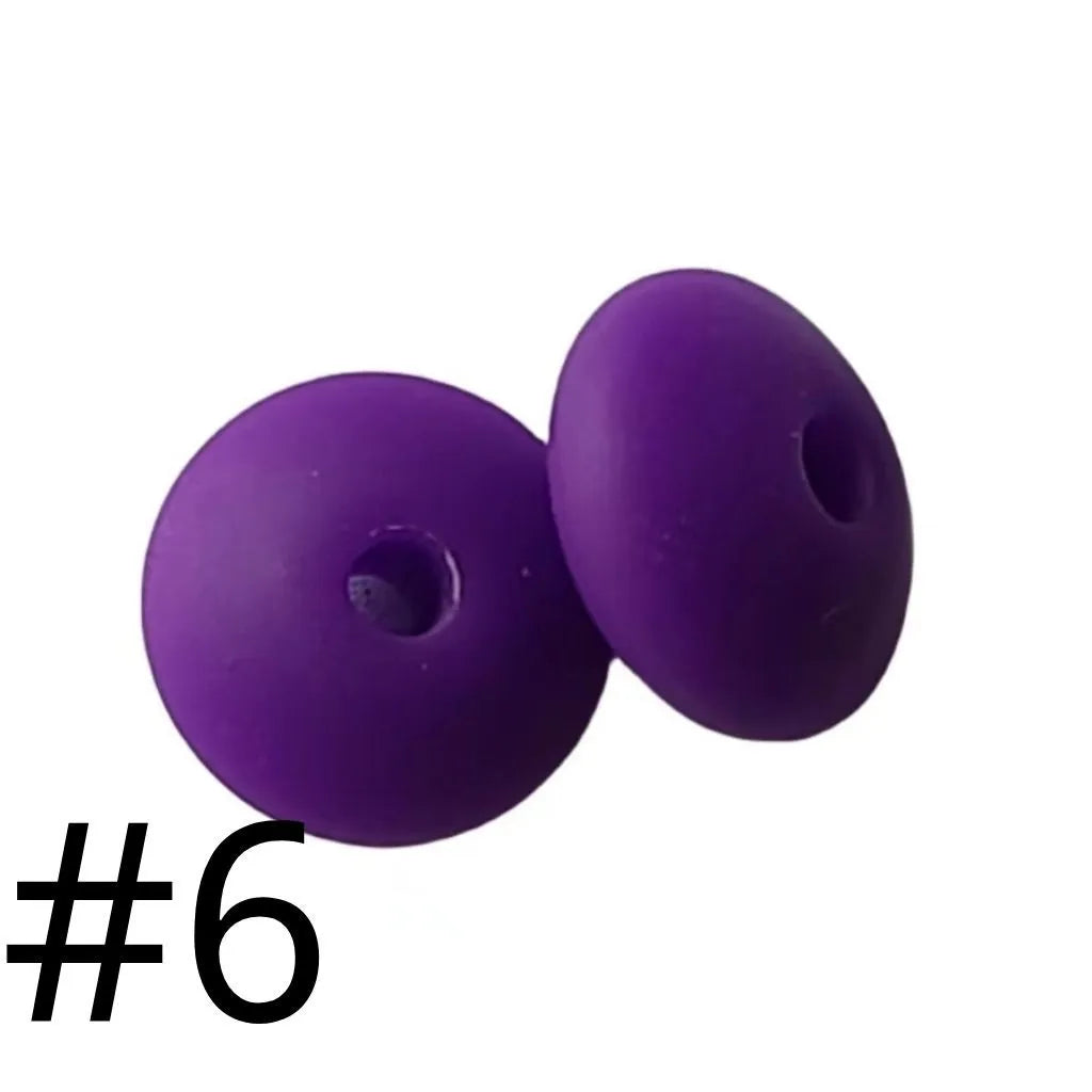 Silicone Lentil Beads Spacers 12mm