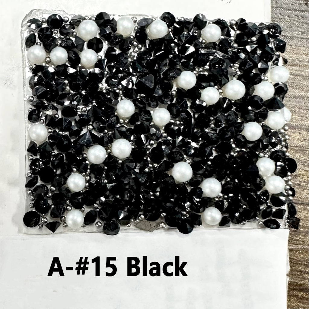Wraps Tapes with White Pearls Cone Shape DIY Bling Bling Rhinestones for Pen, Around 40*28MM, 78pcs in 1 Sheet, Please Read the Description