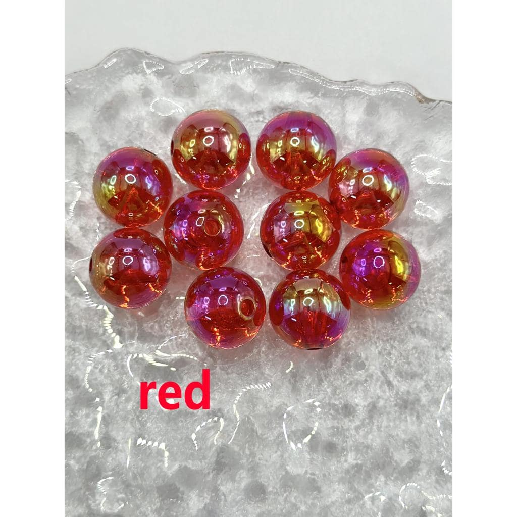 UV Coating See Thru Glossy Solid Color Acrylic Beads 16mm CM