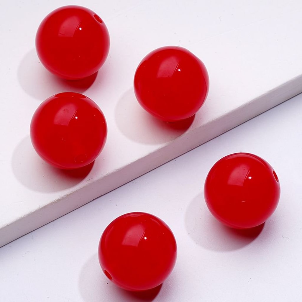 Candy Color Glossy Jelly Round Acrylic Beads, 16MM