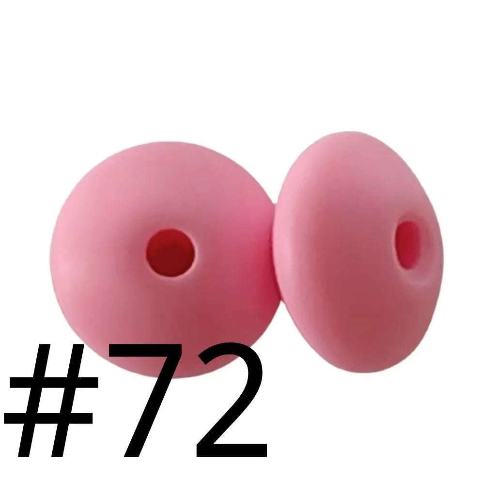 Silicone Lentil Beads 12mm