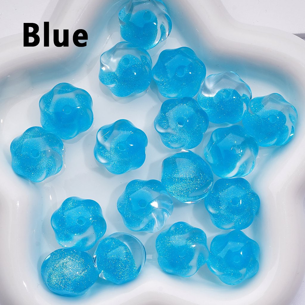 Radiant Multi-Color Swirl Acrylic Beads with Shiny Gold Glitter & Sugar Core, Around 20MM