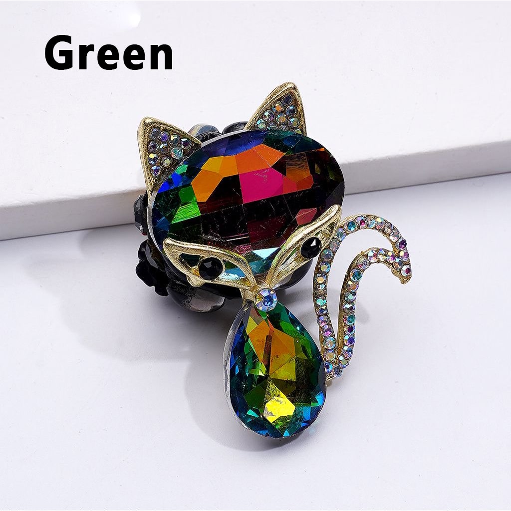 Elegant Gold Alloy Fox Charm with Sparkling Rhinestones, White Pearls & Decorative Clay Beads – Flowers, Butterflies, Snowflakes & Hearts 46*32*26MM