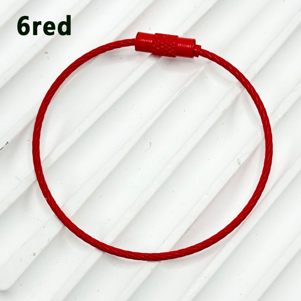 Beadable Metal Keychain Ring Loop in Solid Color, 1.5*150MM