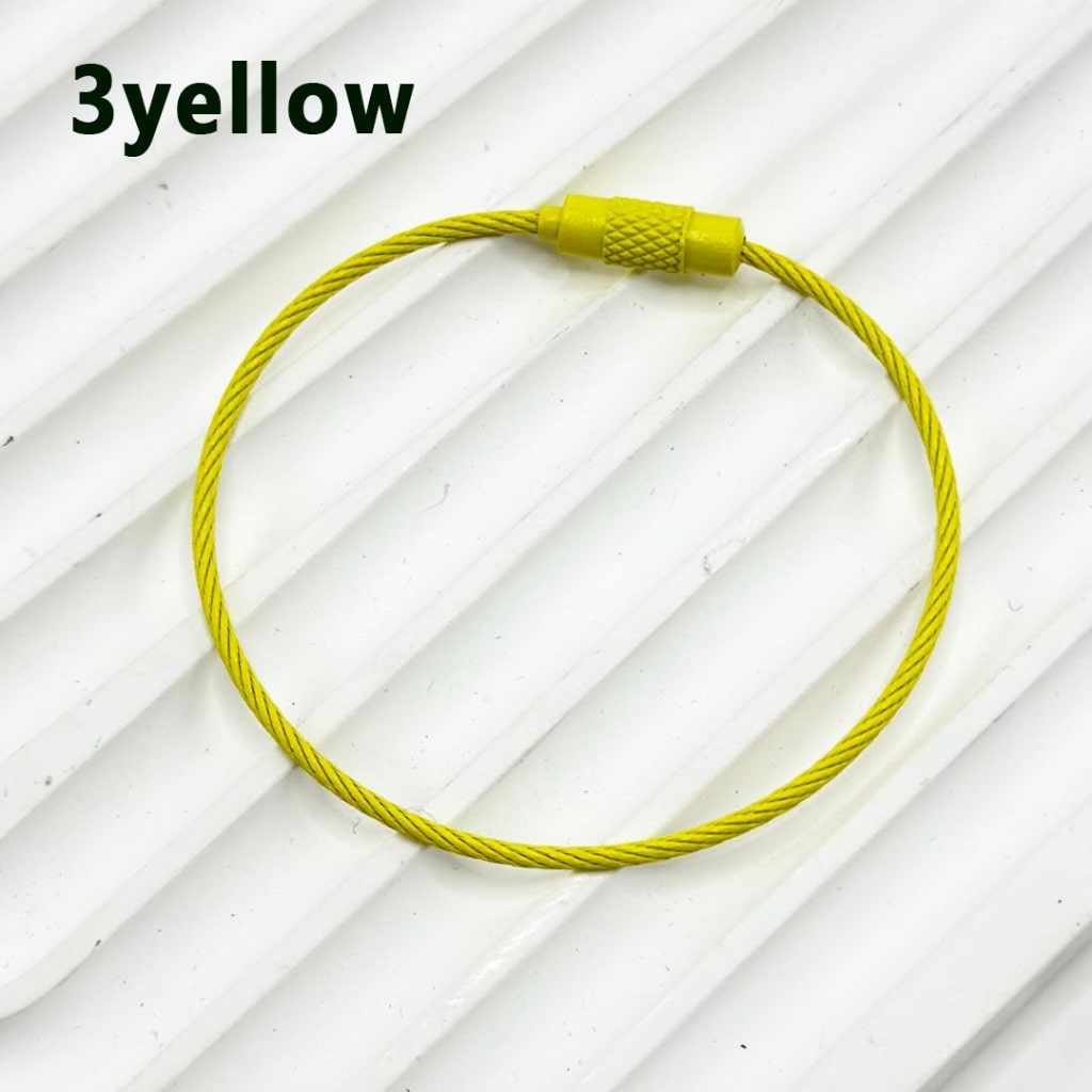 Beadable Metal Keychain Ring Loop in Solid Color, 1.5*150MM