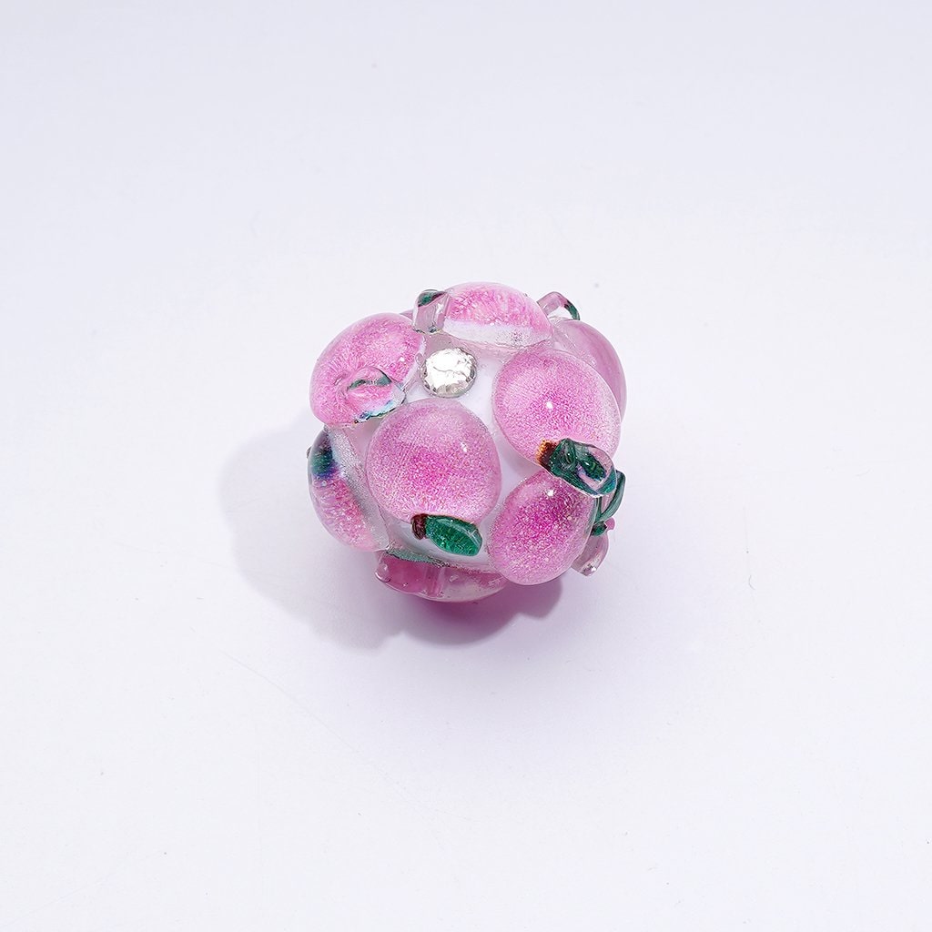 Cute Fruit Acrylic Beads – Grapes, Peaches, Lemons, Pineapples, Cherries, Strawberries, Green Apples, and Watermelons, Approx. 22MM