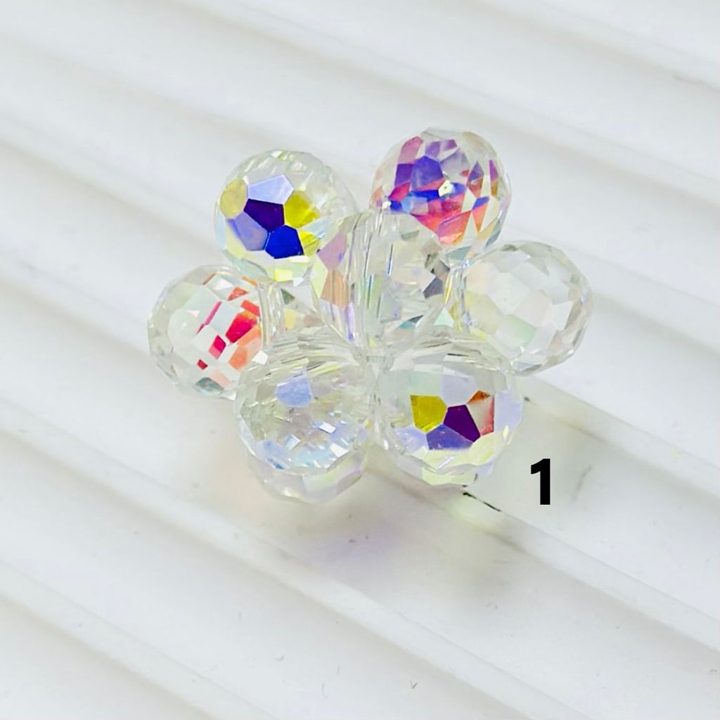 Colorful Water Drop Shape Bling Bling Rhinestones Knots Beads, Around 20MM