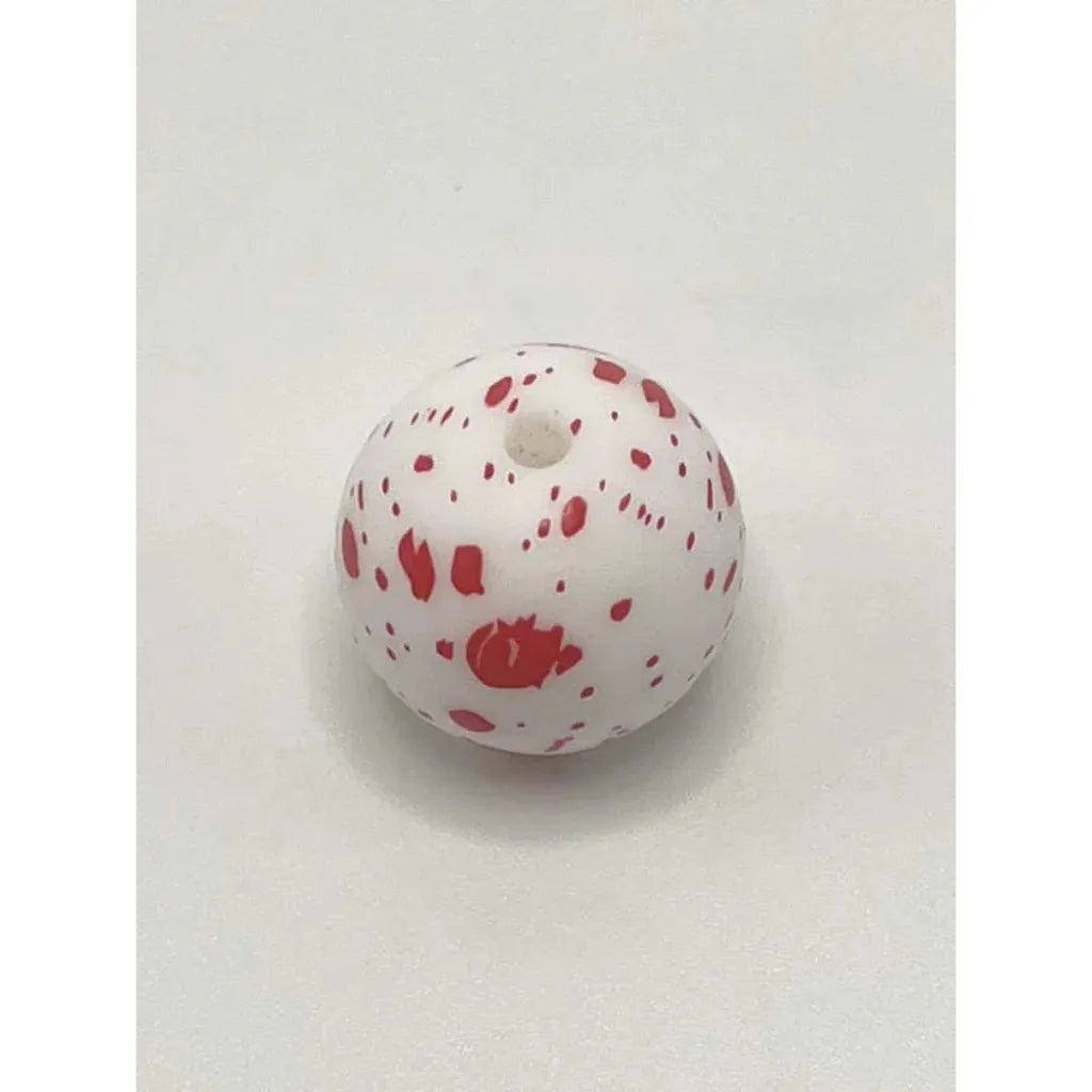 Round Printed Silicone Beads 15 mm