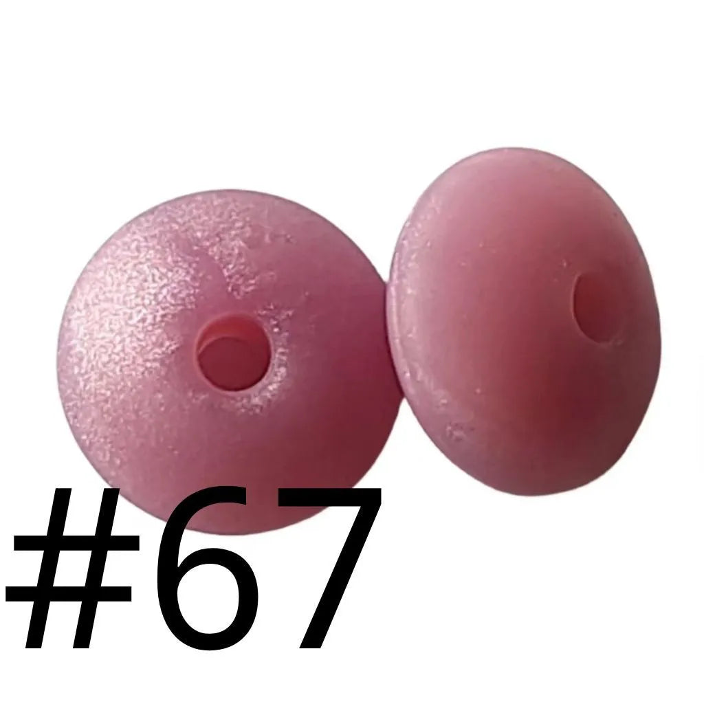 Silicone Lentil Beads Spacers 12mm