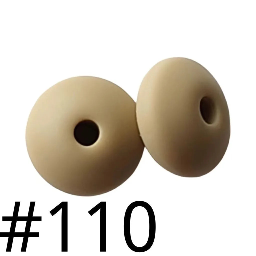 Silicone Lentil Beads 12mm