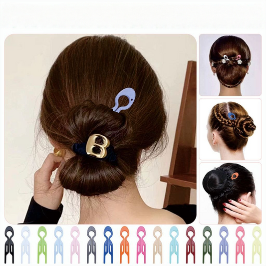 Comb Hair Accessories Hair Clip U Shape Updo Hairpin in Solid Color, 23*80MM