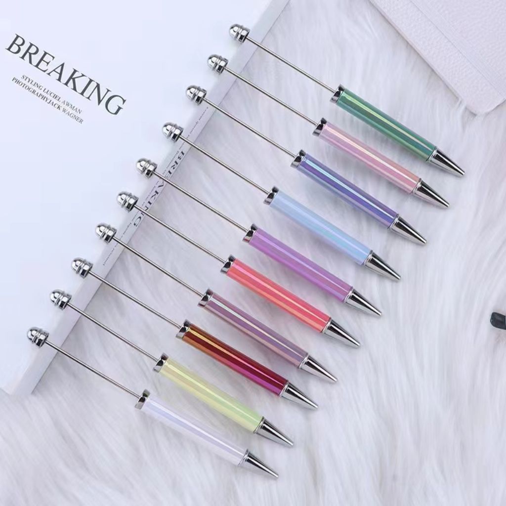 New Style Ombre Multi-Color DIY Plastic UV Coating Beadable Pen, 149MM , Please Read Description