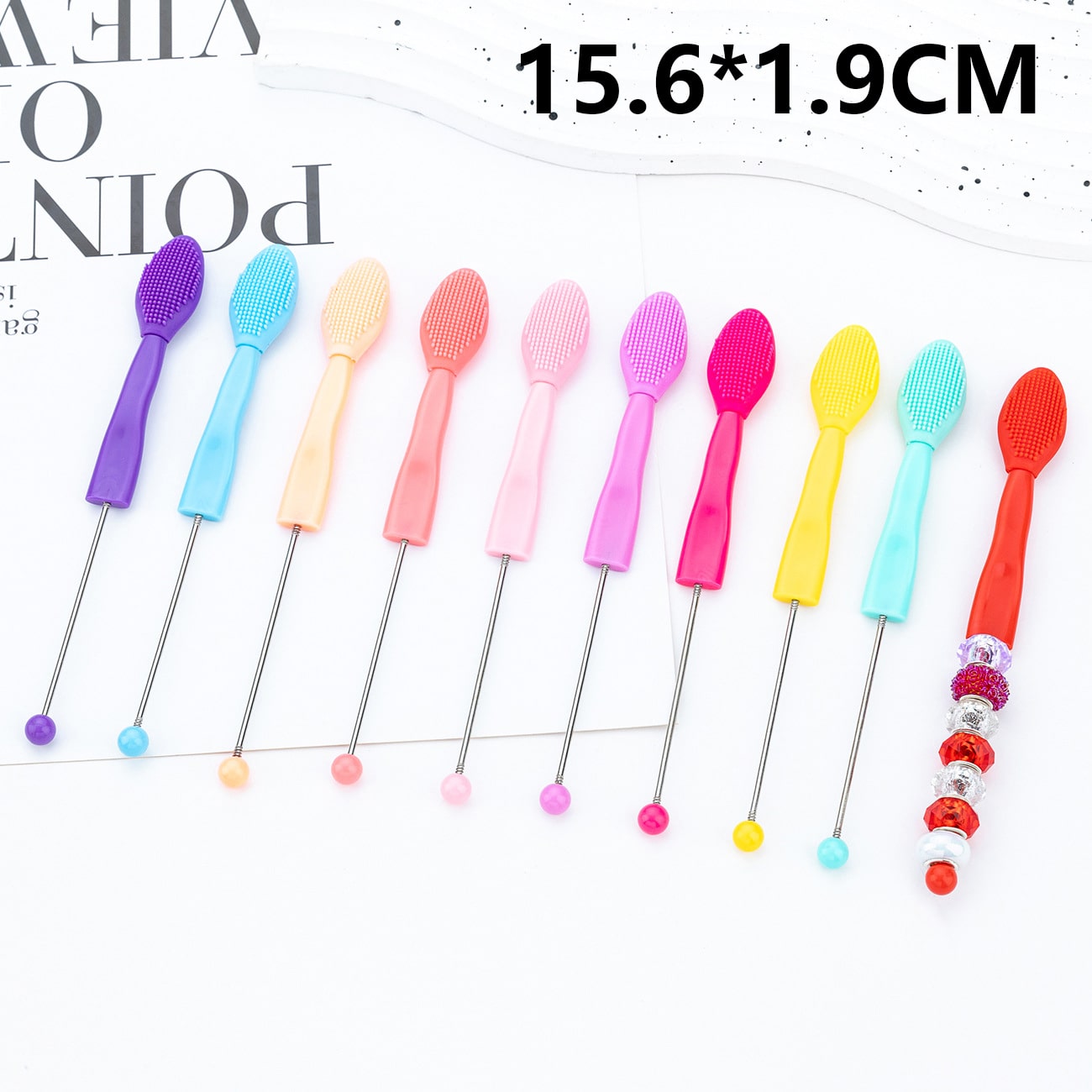 DIY Beadable Multifunction Cleaning Brush Solid-Color 156MM