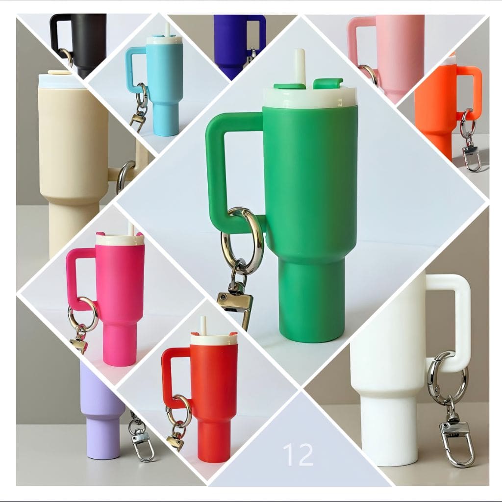 Tumbler Keychain Chapstick Holder, Mini Tumbler Chapstick Holder, Size 1053cm