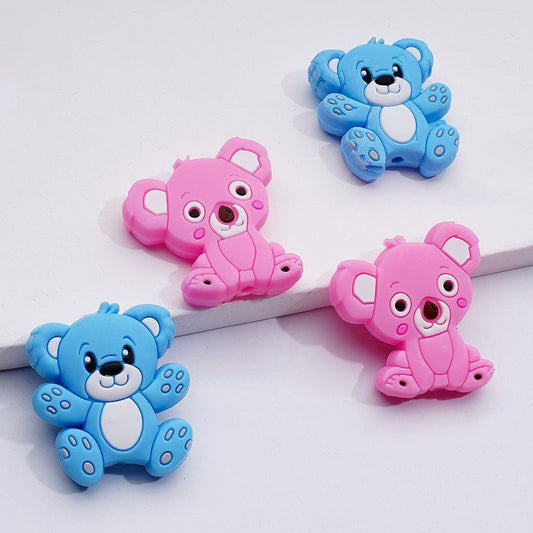 Sweet Koala Silicone Beads Pink and Blue Craft Mix for DIY Projects