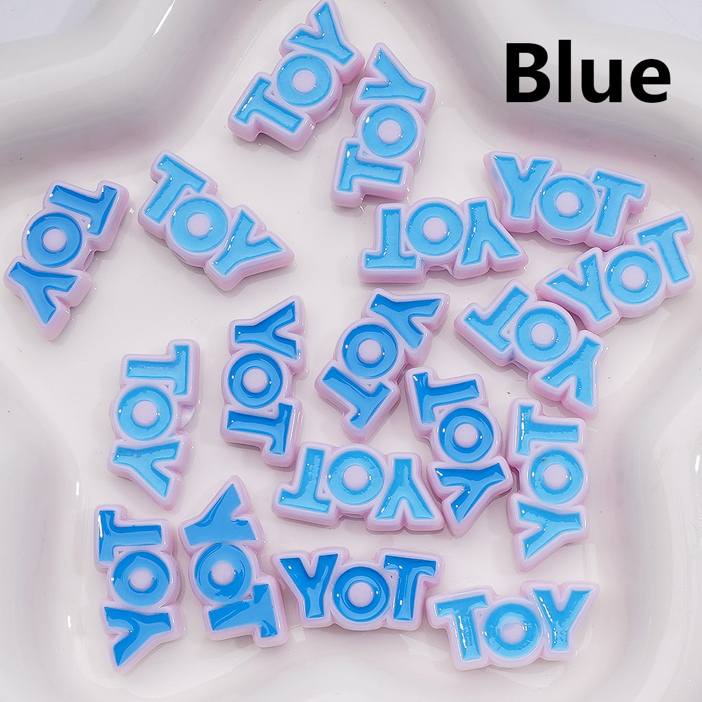 TOY Letters Cute Acrylic Beads 25*12MM (Single Color is available for 200pcs Whole bag)