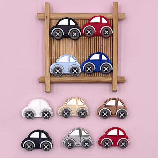 Mini Car Vehicles Assorted Colors for Craft Projects Silicone Focal Beads