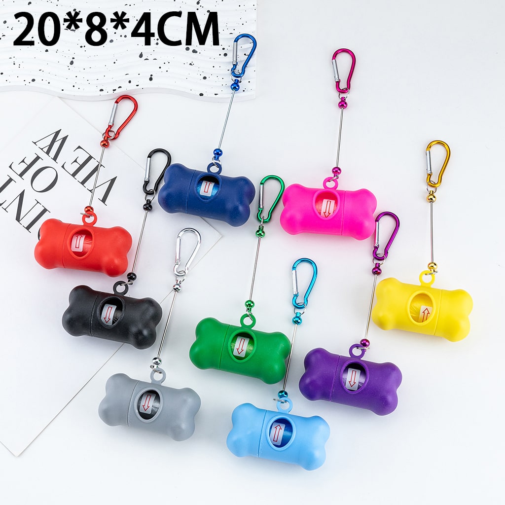 DIY Multi‑Color Metal Keychain with Lobster Clasp & Personalized Pet Waste Bag Holder 20*8*4CM, (Please Read Description)