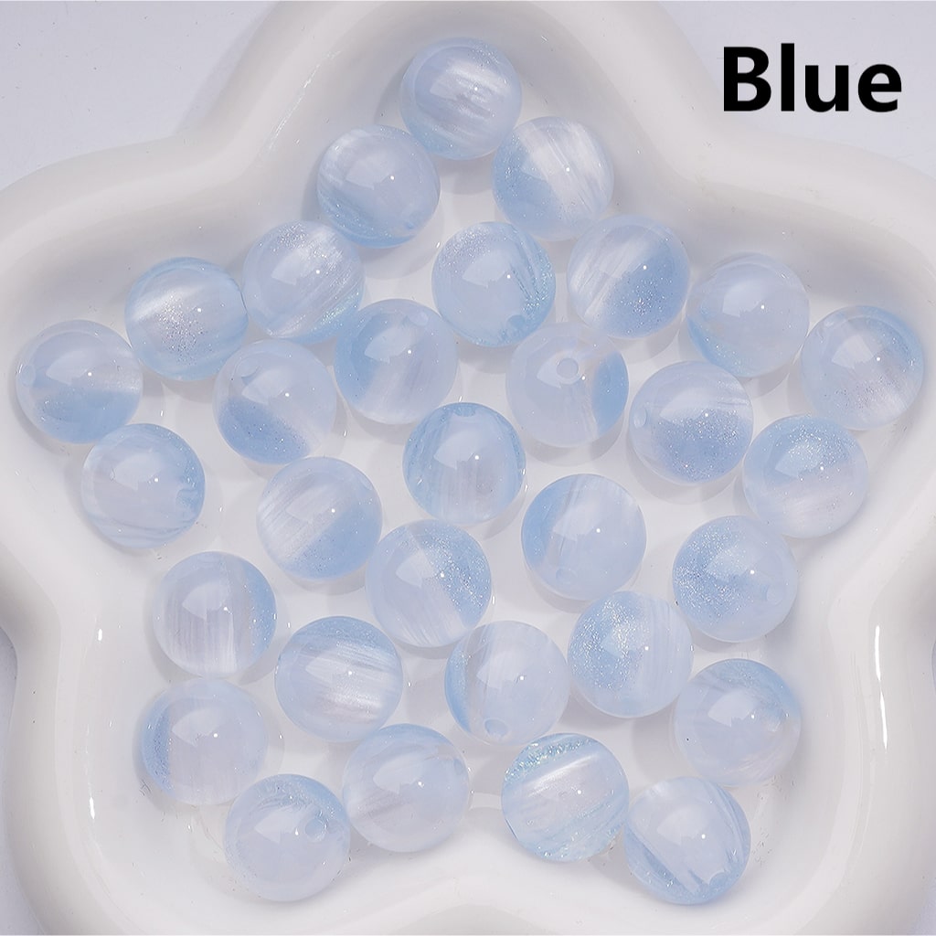 Gold Glitter Double Color Color Changing Round Acrylic Beads, 16MM (Single Color is available for 200pcs(Whole bag))