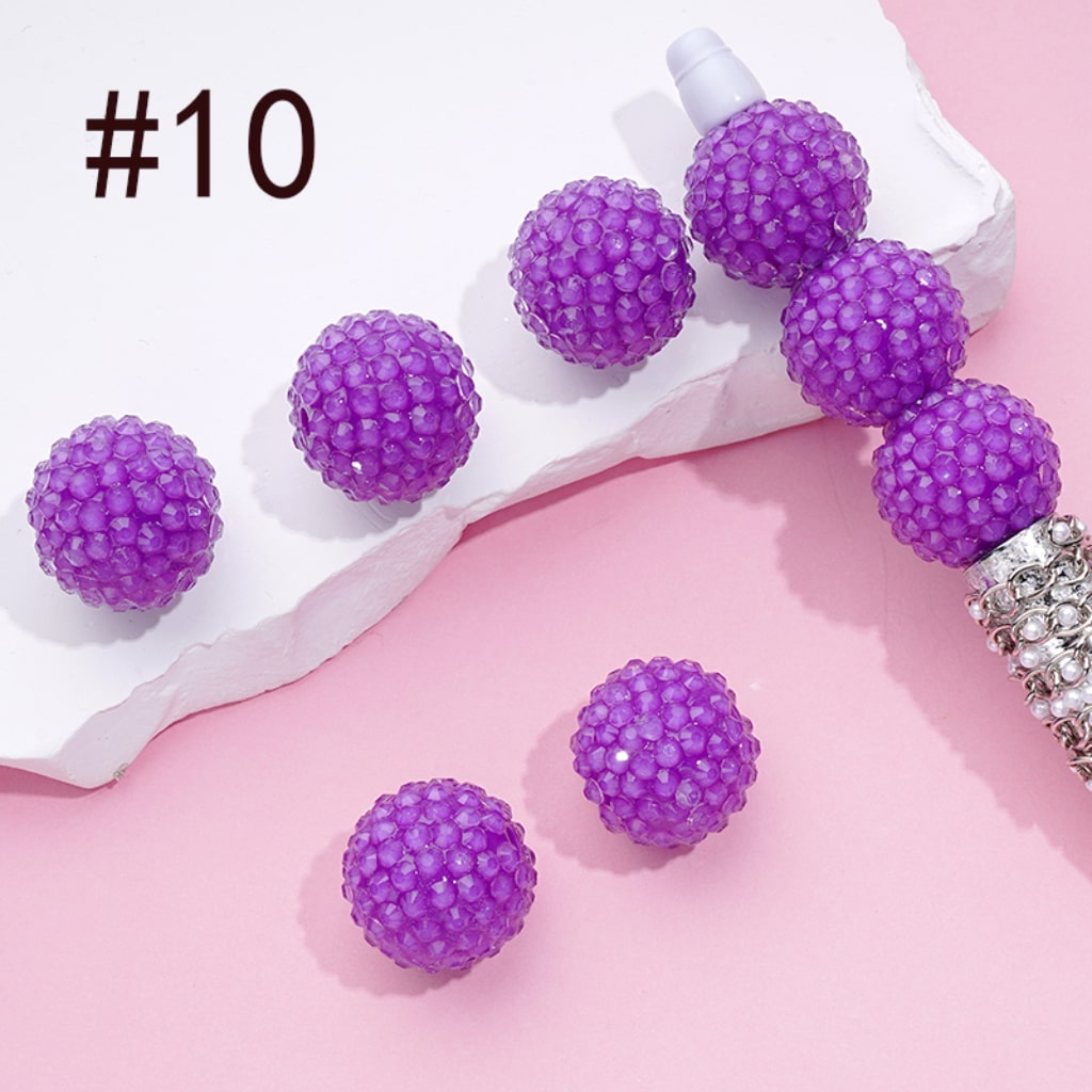 Cute Jelly Color Rhinestones Acrylic Beads, 20MM