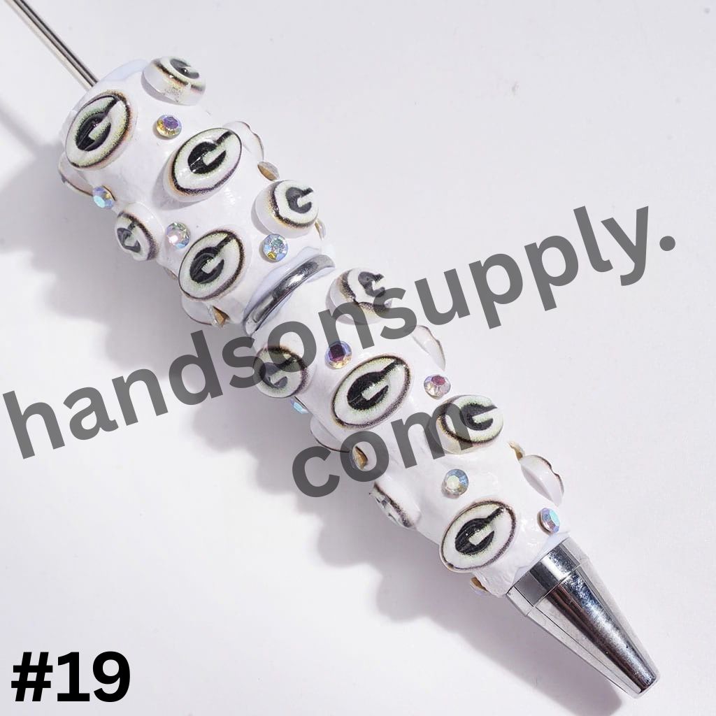 NY American Football Baseball Team Designs with Sparkling AB Rhinestones Beadable Clay Pens