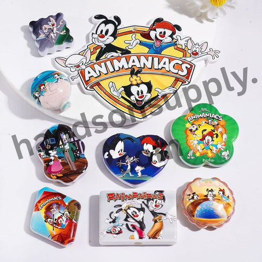Funny American Comedy Animation Character Series Acrylic Beads & Pendants, Random Mix