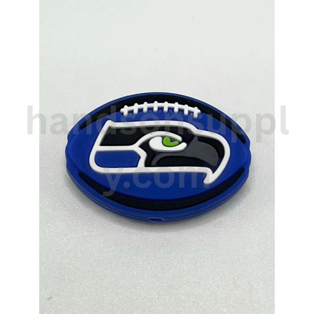 Sea Hawks Football Team Logo Design Silicone Focal Beads