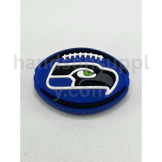 Sea Hawks Football Team Logo Design Silicone Focal Beads