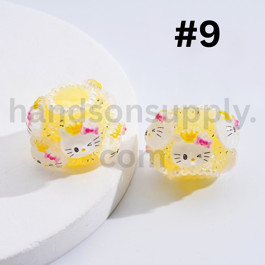 Cute Character Mix Kurom, Monster, Micke, Minni, Toy Bear Sugar Acrylic Beads Multi-Color Around 18*22MM
