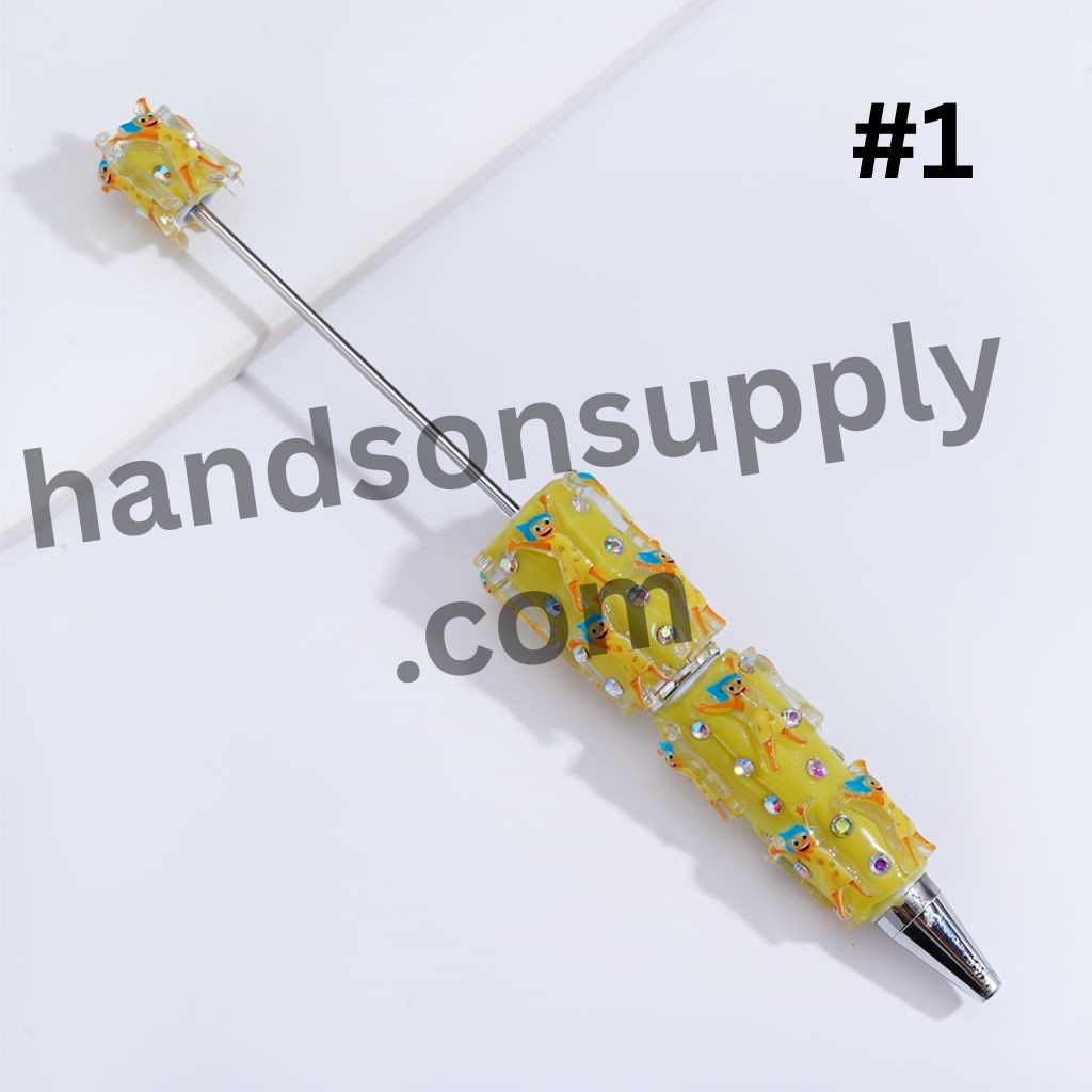 Adorable Five Emotions Mind Character Series, Multi-Color Beadable Clay Pens