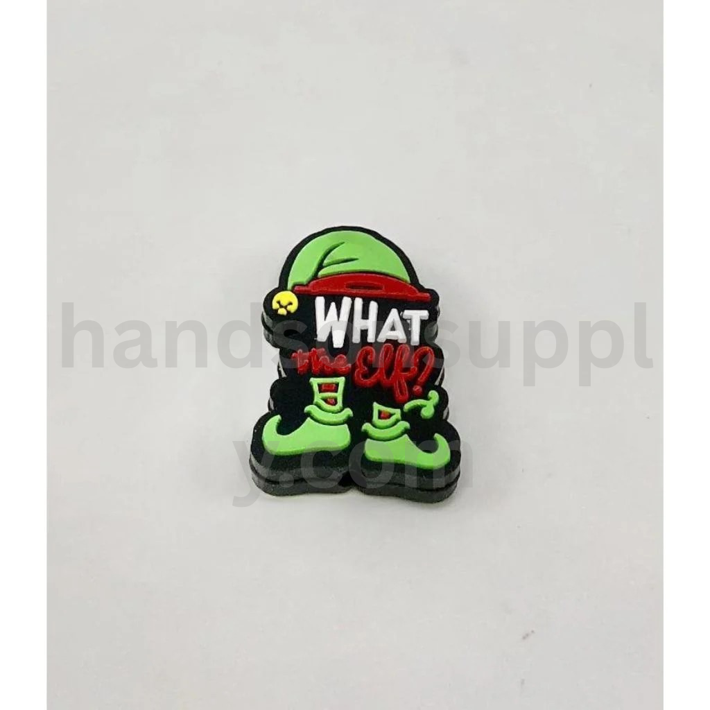 Funny Elf Quote Holiday Theme Christmas Design Silicone Focal Beads