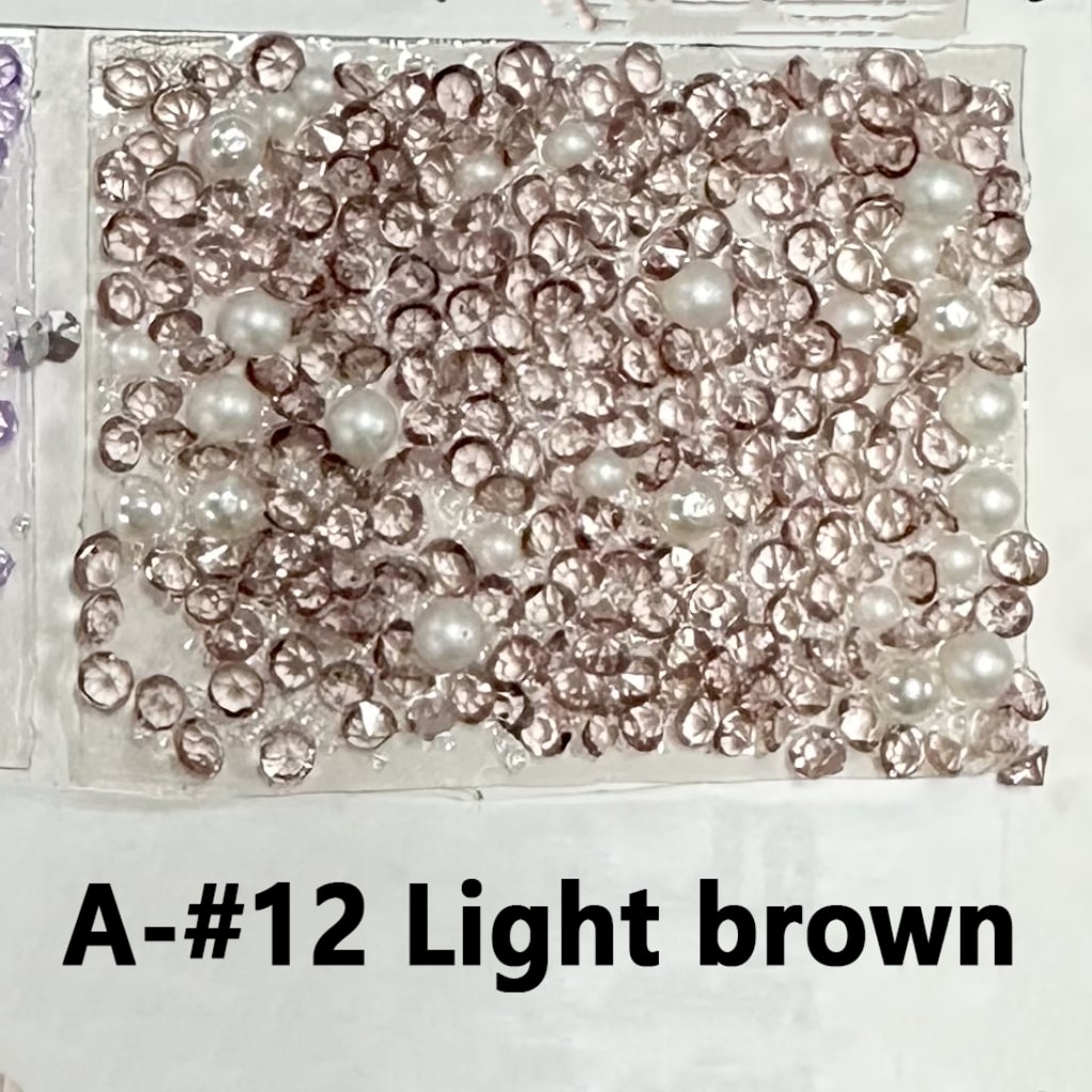 Wraps Tapes with White Pearls Cone Shape DIY Bling Bling Rhinestones for Pen, Around 40*28MM, 78pcs in 1 Sheet, Please Read the Description