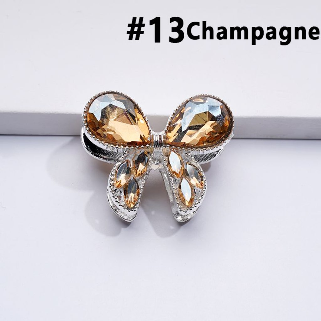 Silver Delicate Fancy Alloy Bowknot with Colorful Shiny Rhinestones Beads, Around 31*26MM