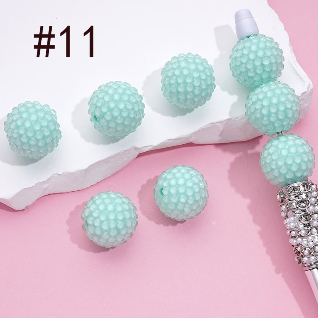 Cute Jelly Color Rhinestones Acrylic Beads, 20MM