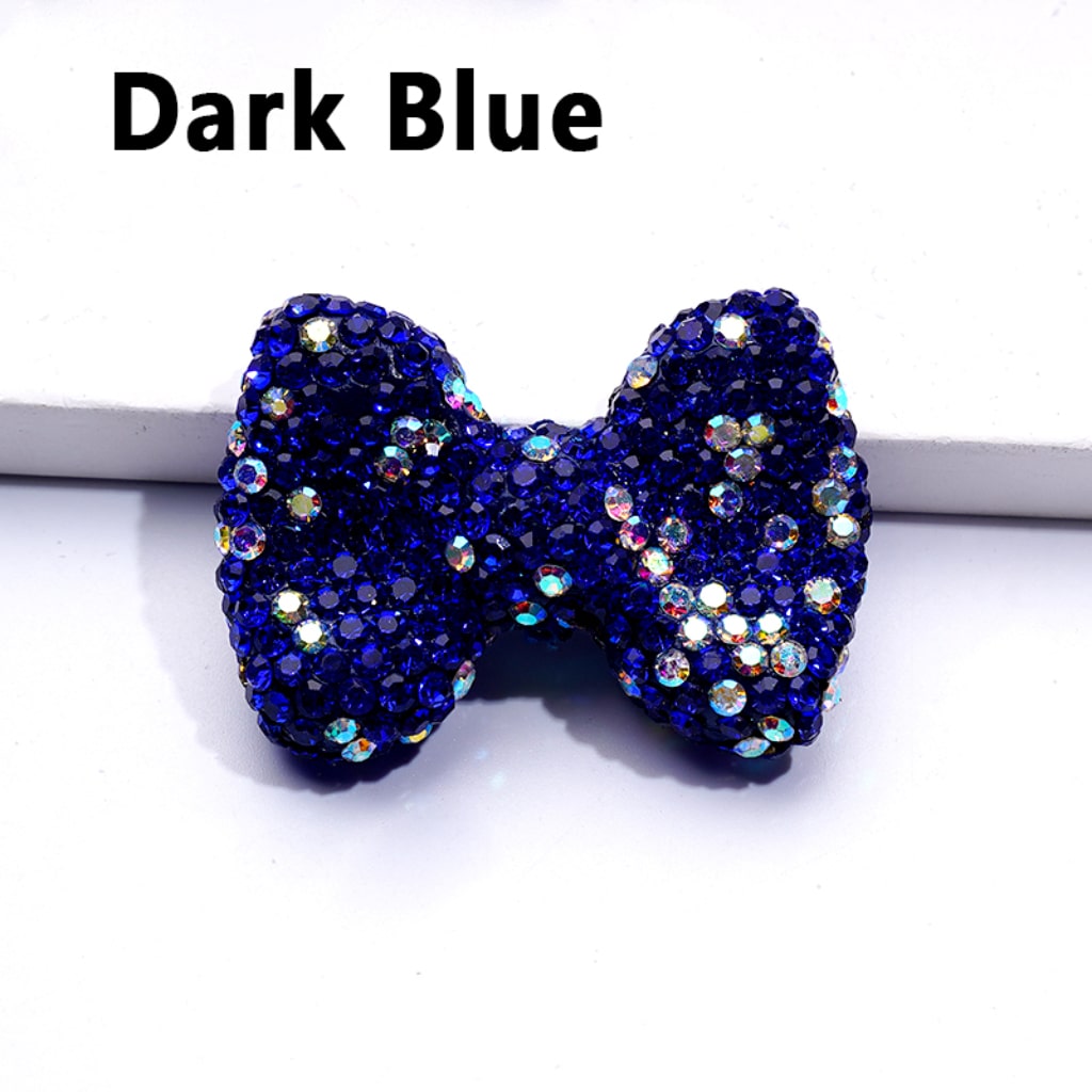 Sparkling Multi-Color Bowknot Clay Beads with Radiant Rhinestones 28x40MM