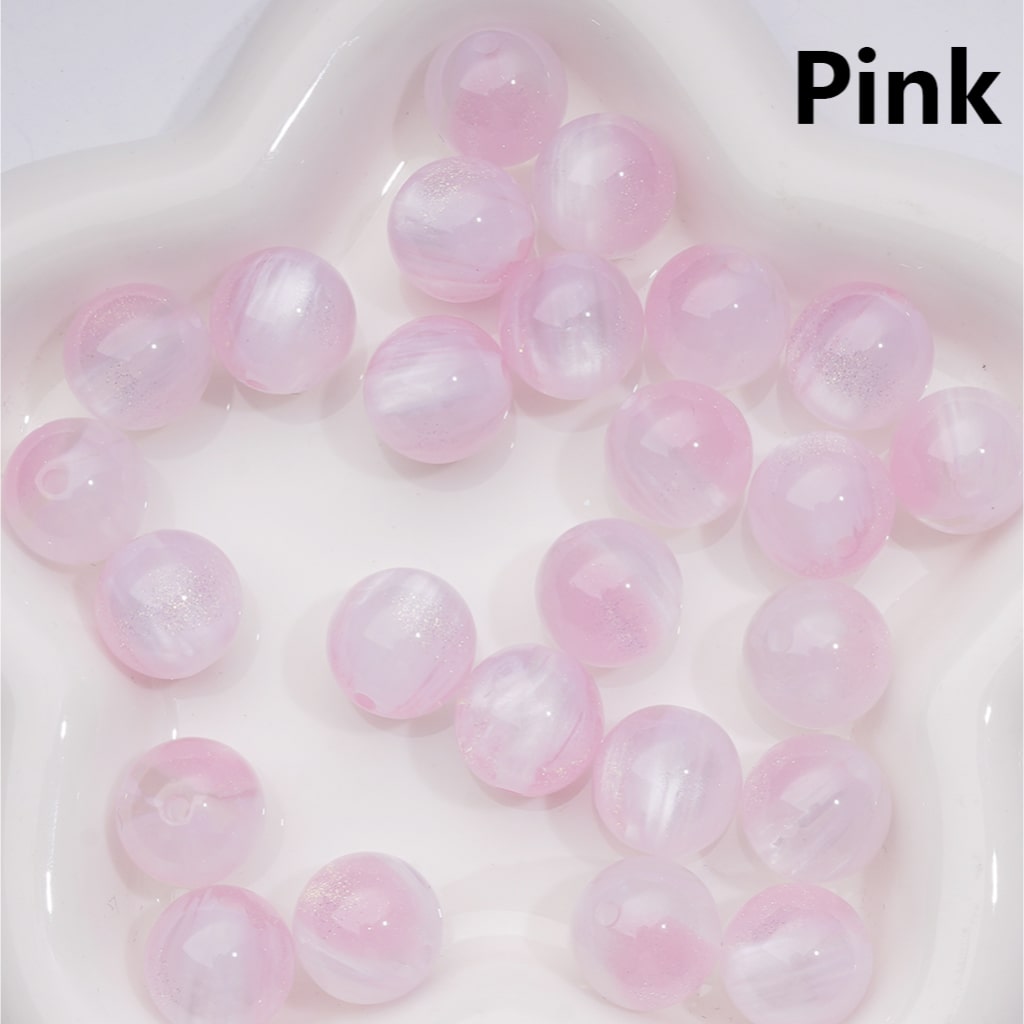 Gold Glitter Double Color Color Changing Round Acrylic Beads, 16MM (Single Color is available for 200pcs(Whole bag))