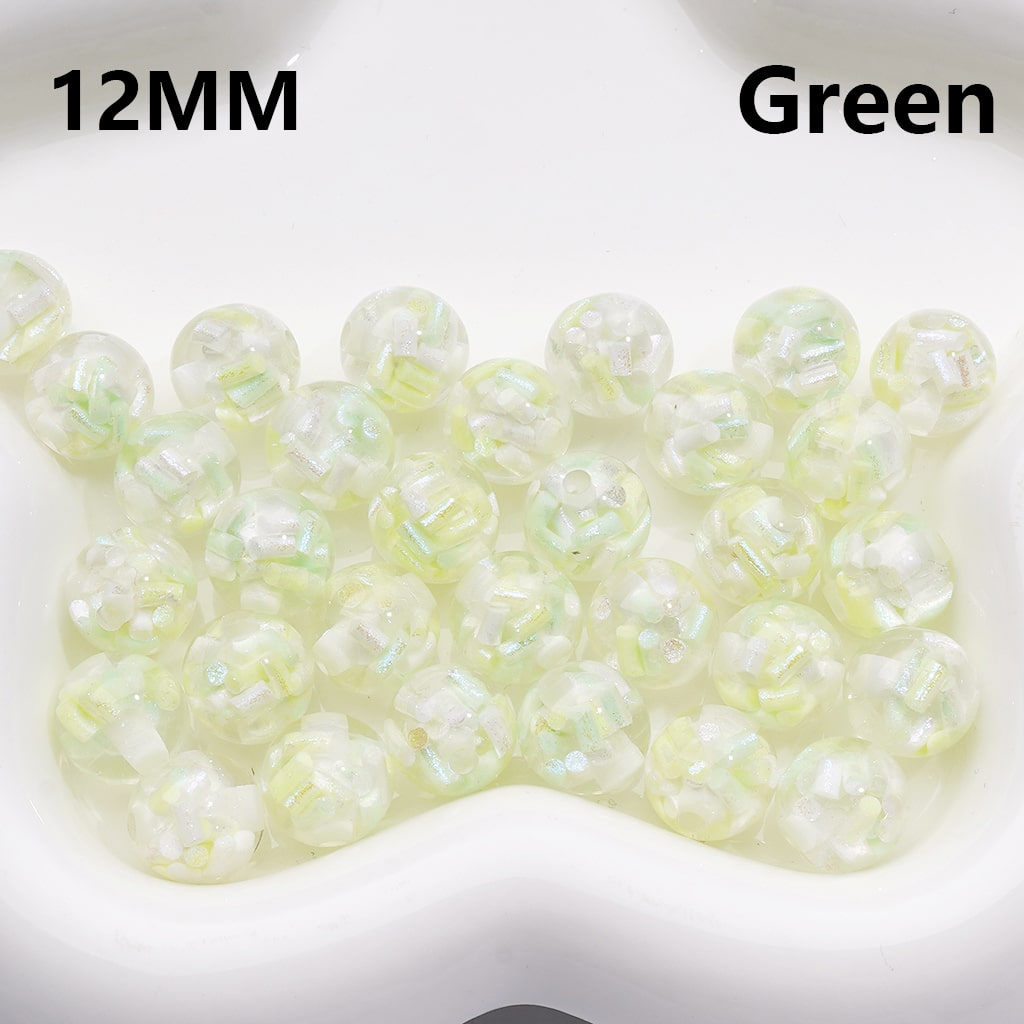 Mini Round with Colorful Candy Stick Center Clear Acrylic Beads 12MM (Single Color is available for 200pcs(Whole Bag))