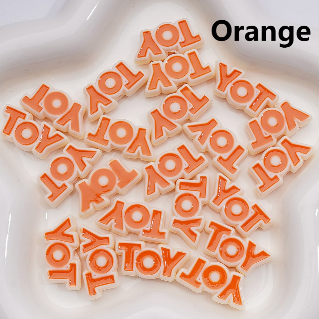 TOY Letters Cute Acrylic Beads 25*12MM (Single Color is available for 200pcs Whole bag)