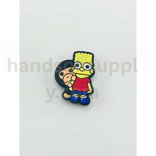Cartoon Simpso Bar Family with Gorilla Monkey Silicone Focal Beads