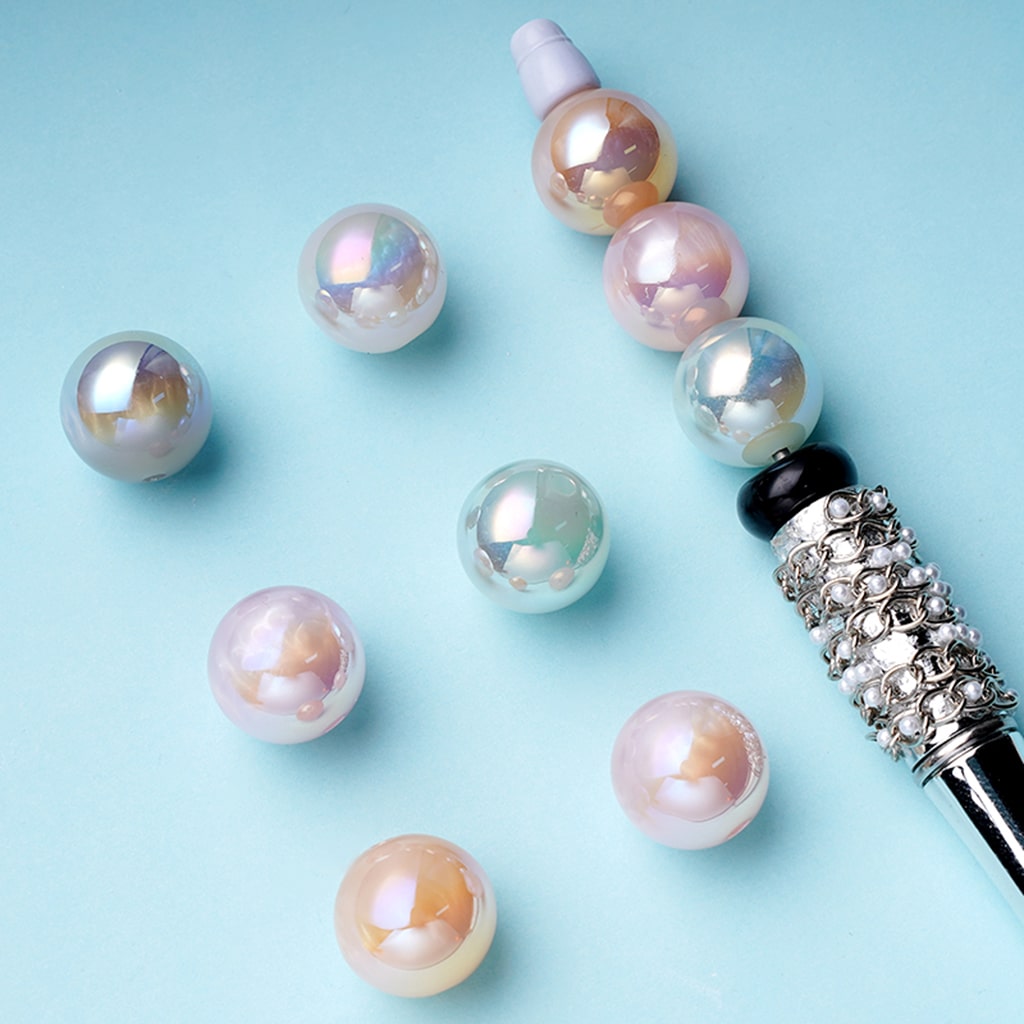 Light Variation Color Change Acrylic Beads, Random Mix, 16MM