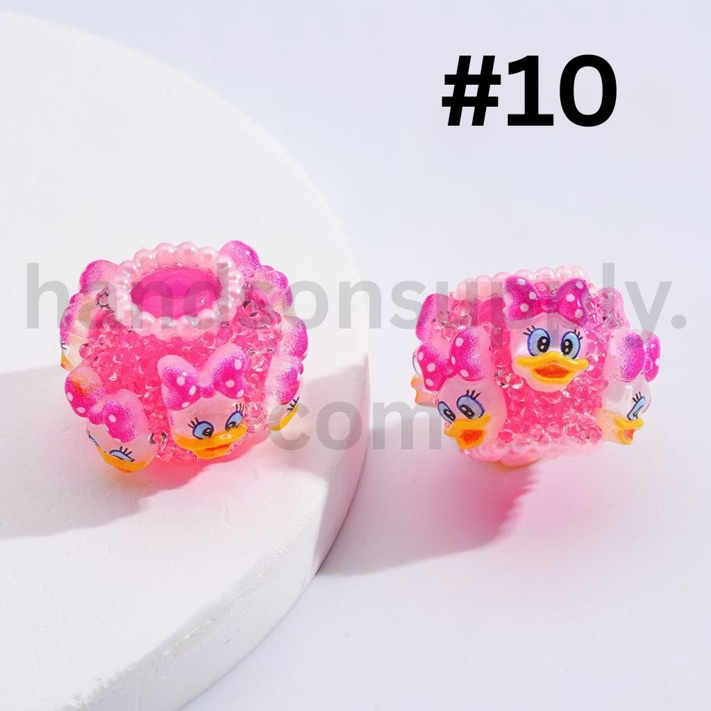 Cute Character Mix Kurom, Monster, Micke, Minni, Toy Bear Sugar Acrylic Beads Multi-Color Around 18*22MM