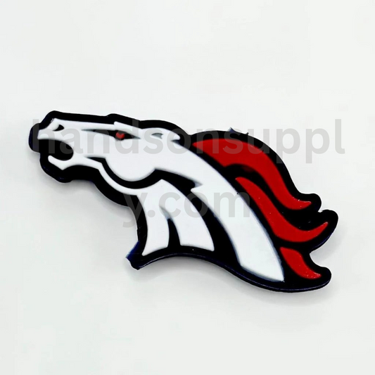 Denver Football Team Logo Silicone Focal Beads