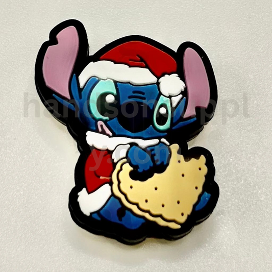 Cartoon Monster Christmas Cookie Stitch Silicone Focal Beads