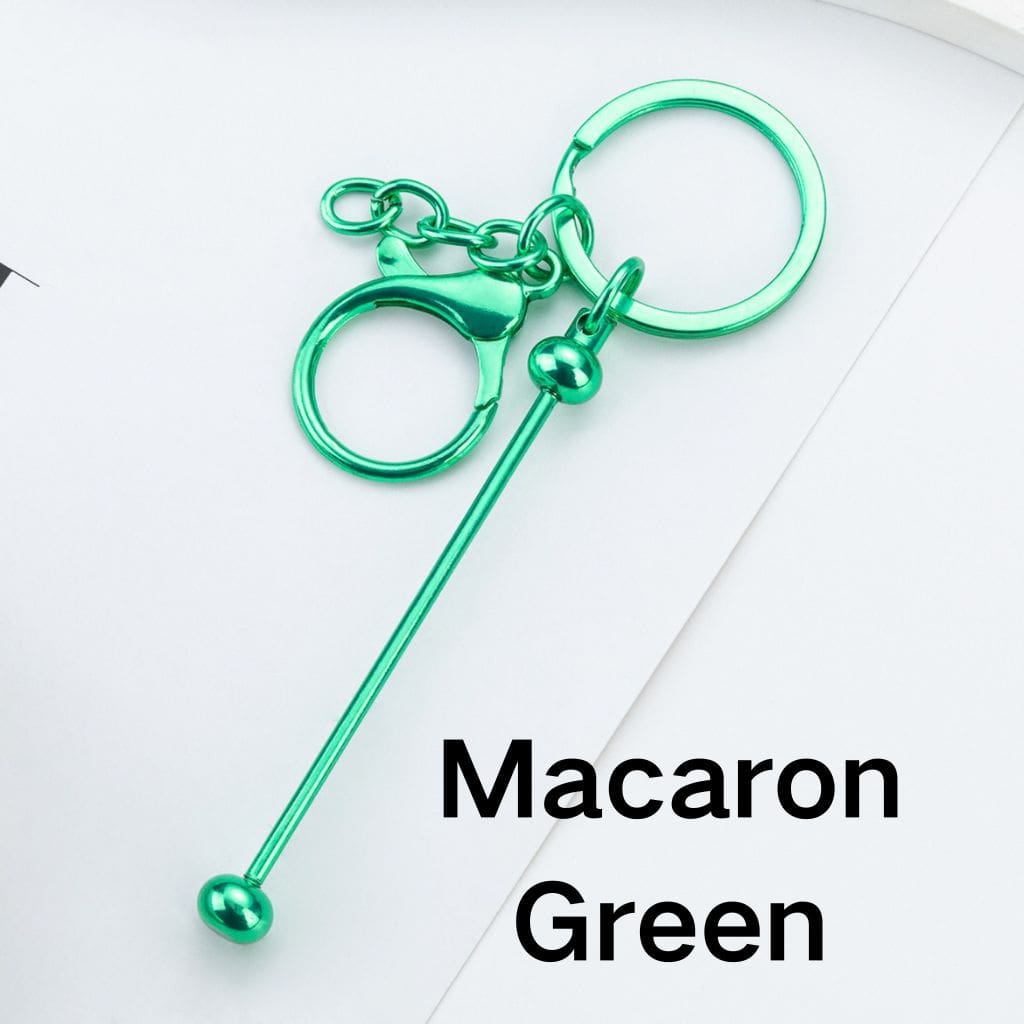 UV Coating Beadable Metal Keychain with Bar and Lobster Clasp, 148MM (Please Read the Description)