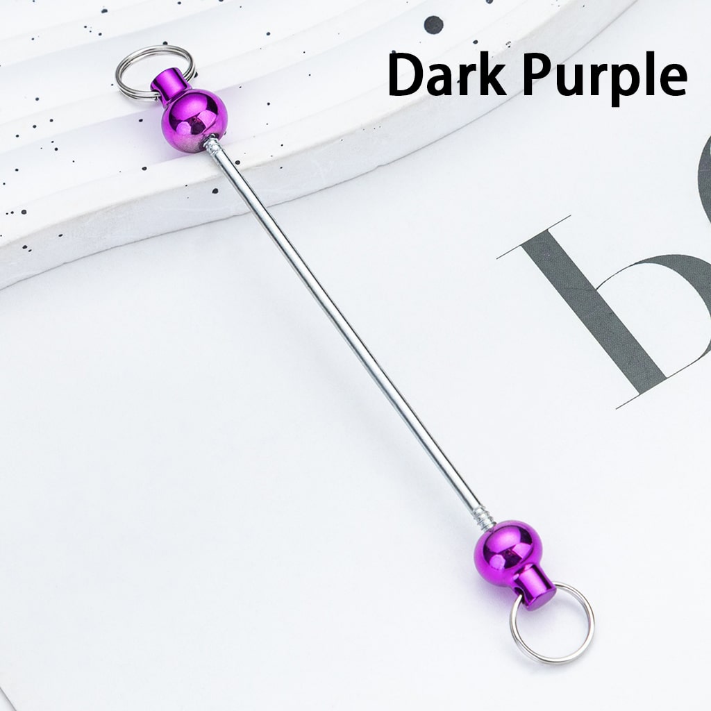 DIY Metallic Keychain Bar Accessories in Metallic Colors with Round Beads 10cm