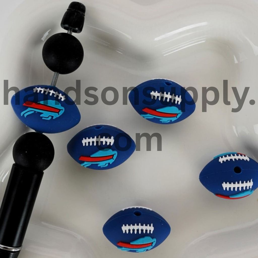 3D USA America Football Teams Silicone Focal Beads