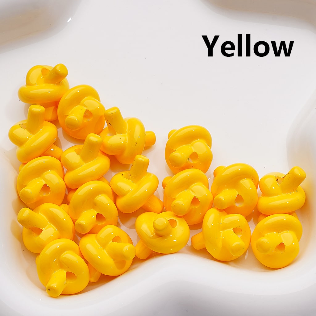 Knot Tie Cute in Solid Color Acrylic Beads Around 15*17MM (Single Color is available for 200pcs Whole bag)