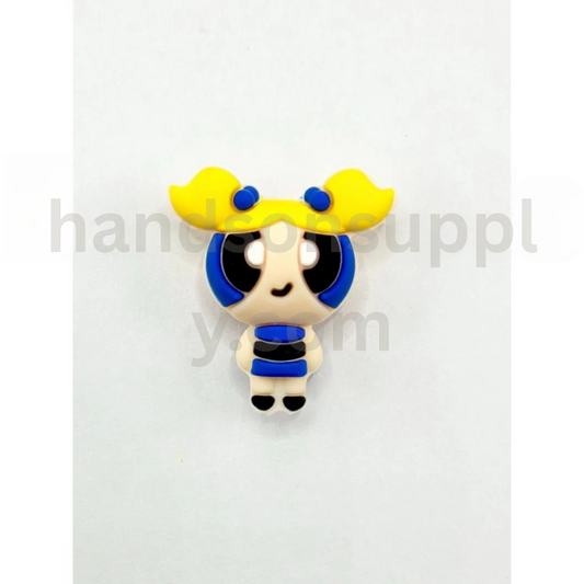 3D Powerpuff Girls Trio Cartoon Character Design Silicone Focal Beads